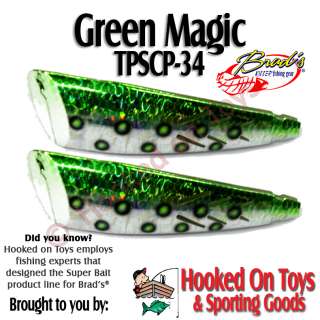 Brads 2 Pack Super Bait Cut Plug Green Magic TPSCP 34  