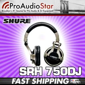 Shure SRH750DJ SRH 750DJ SRH750 Pro DJ Headphones  