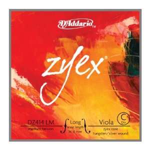  DAddario Zyex Viola Single C String, Long Scale, Medium 