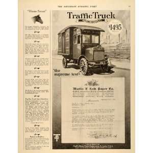  1920 Ad Traffic Motor Truck St. Louis Martin Falk Paper 