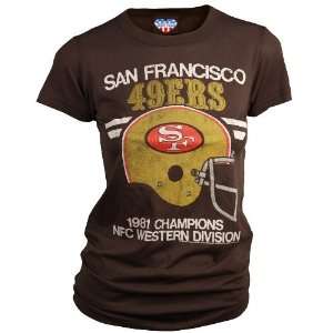   San Francisco 49ers Womens Retro Vintage T Shirt: Sports & Outdoors