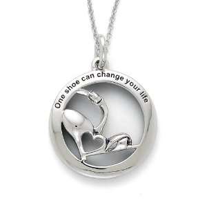 Sterling Silver One Shoe Can Change Your Life Sentimental Expressions 