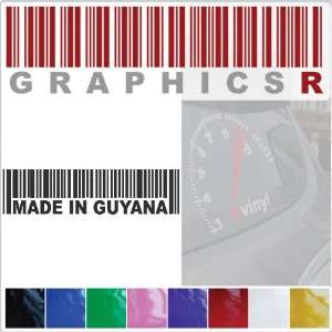 Sticker Decal Graphic   Barcode UPC Pride Patriot Made In Guyana A395 
