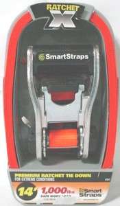 Smart Straps ~ 14 Premium Ratchet Tie Down Strap   NEW  