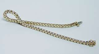   40ct Diamond Tennis Line Bracelet 14K Gold Estate Jewelry  