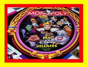 Disney New My Disney Villains Monopoly Game MISB Art Tv  