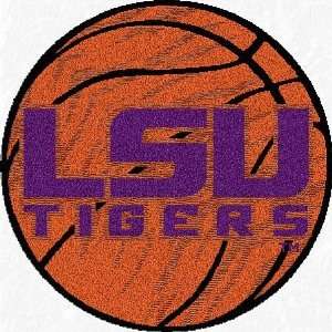   Louisiana State Tigers 24 ft. ft. Basketball Logo Rug: Sports