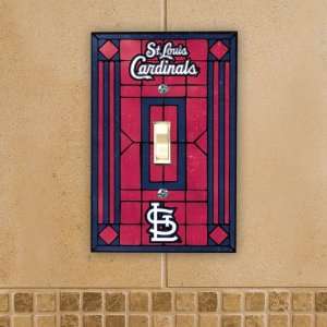   St. Louis Cardinals Art Glass Switch Cover Cardinals