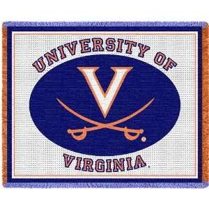  University of Virgina Center Logo Jacquard Woven Throw 