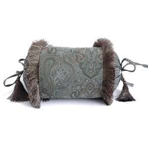   Traditional Jacquard Bolster Pillow with Fringe Edge 7 by 15 inches