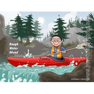  Personalized Name Print   Kayaking   Male or Female 