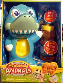 NIB My Bubbling Animals Bubble Blowing Machine Blue Shark With Bubbles 