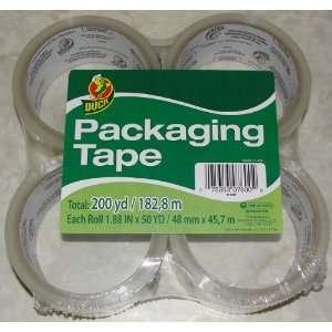  Duck Clear Packaging Tape 4 pack 1.88in X 50yd Office 