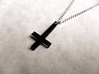 Necklace satanic inverted cross UPSIDE DOWN tiny small pendant NEW 