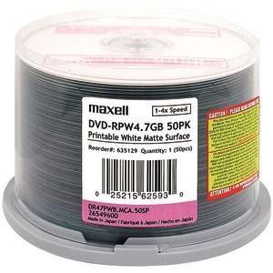  Maxell 635129/638022 Printable Dvd Rs (50 Ct Spindle 