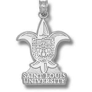  St. Louis University Fleur De Lis Pendant (Silver) Sports 