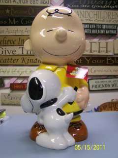 NIB Charlie Brown & Snoopy cookie jar  
