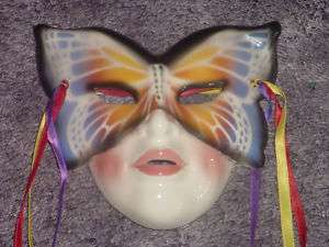 CLAY ART CERAMIC MASK..BUTTERFLY BABY..EXTREMELY RARE!  