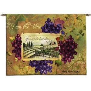  I am the Vine Scripture Grape Clusters Wall Hanging 34 x 