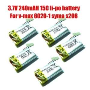 5x 3.7V 240mAh Lipo Battery for V max 6020 Syma S026G  