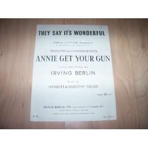  Its Wonderful [Sheet Music, Illustrated Cover]: Irving Berlin: Books