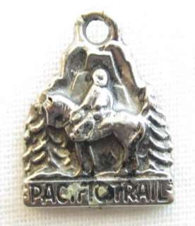 Old Vintage Silver plated PACIFIC TRAIL Charm Pendant  