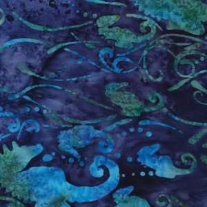  Bali Batik Quilt Fabric by Hoffman Fabrics, Blue lapis marbled 