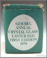 Goebel 1st Edition Annual Crystal Glass Easter Egg  