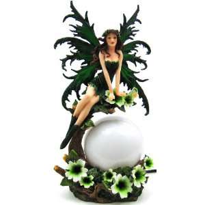 Green Winged Forest Fairy Globe Table Lamp