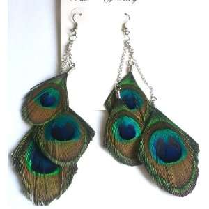  Feather Peacock Earrings Arts, Crafts & Sewing