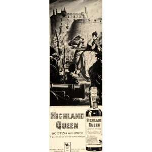  1963 Ad Highland Queen Scotch Whisky Edinburgh Castle 