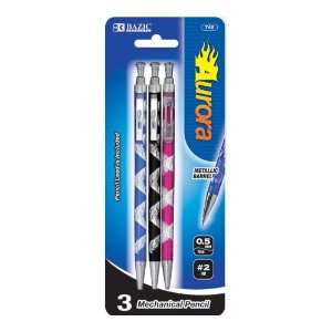  BAZIC Aurora 0.5mm Metal Mechanical Pencil (3/Pack), Case 