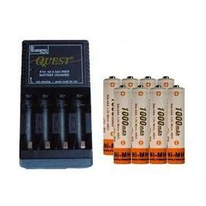   NiMHNICd Battery Charger 8 AAA 1000 mAh NiMH Batteries Low Discharge