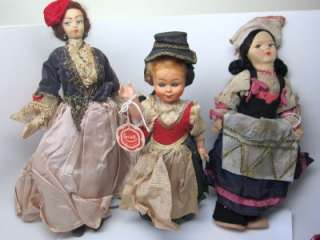 International Doll vintage Lot 3 Poland Christl, Greece  