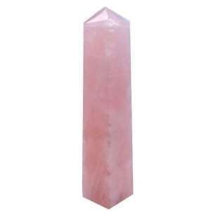   Pink Obelisk Stone 4 Sided Monument Love Healing 6 