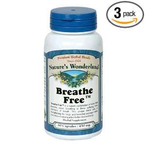 Natures Wonderland Breathe Free Supplement Capsules, 450 mg, 60 Count 