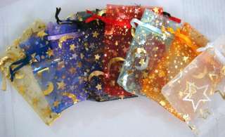   Bags Jewelry Favor Organza pouches moon@star fit candy party  