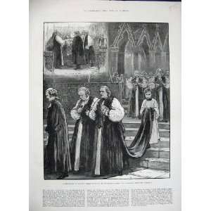   1884 Consecration Bishop Sydney Westminster Abbey Art