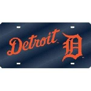  Detroit Tigers Laser Cut Blue License Plate: Automotive