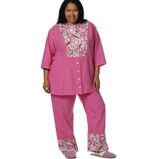   5434 Misses Women Top Robe Pants Belt Sleepwear Pattern New nip