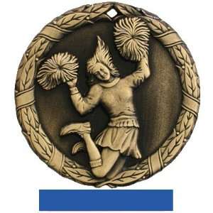  Hasty Awards Custom Cheer Medal M 300CH GOLD/BLUE RIBBON 2 