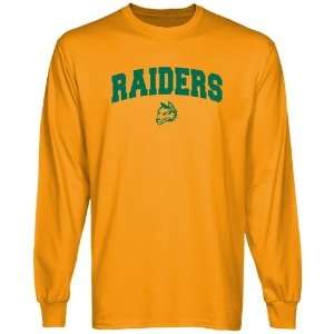 Wright State Raiders Gold Logo Arch Long Sleeve T shirt  