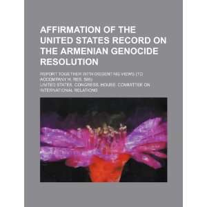  of the United States Record on the Armenian Genocide Resolution 