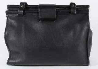 Vintage Coach Black Leather Shoulder Bag Tote Briefcase 9896  