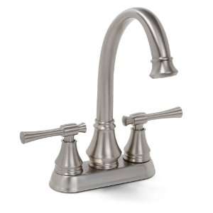   High Arc Two Handle Bar Faucet, Brushed Nickel