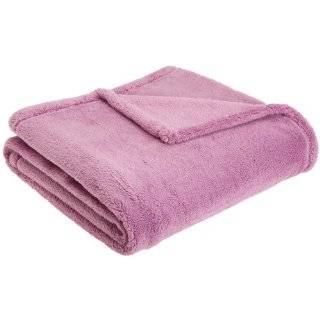 Faux Fur Throw Blanket   Pink 
