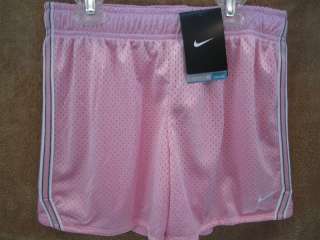 NWT Nike Girls Youth Field Mesh Soccer Shorts Pink Sz L  