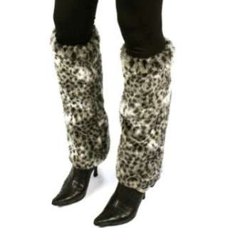   Print Dance Ski Leg Warmer Boot Shoe Cover Cheetah Black: Clothing