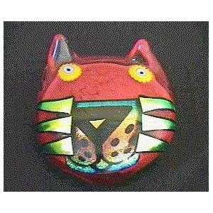  Red Cat Head Paperweight