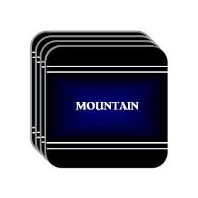 Personal Name Gift   MOUNTAIN Set of 4 Mini Mousepad Coasters (black 